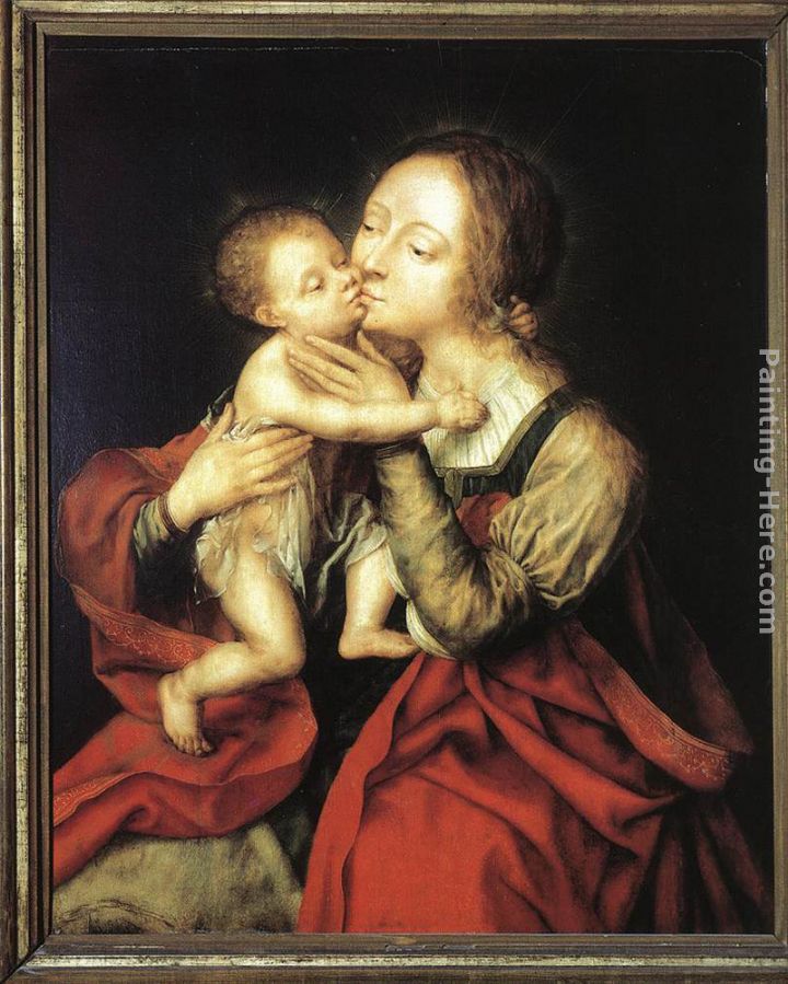 Holy Virgin and Child painting - Jan Massys Holy Virgin and Child art painting